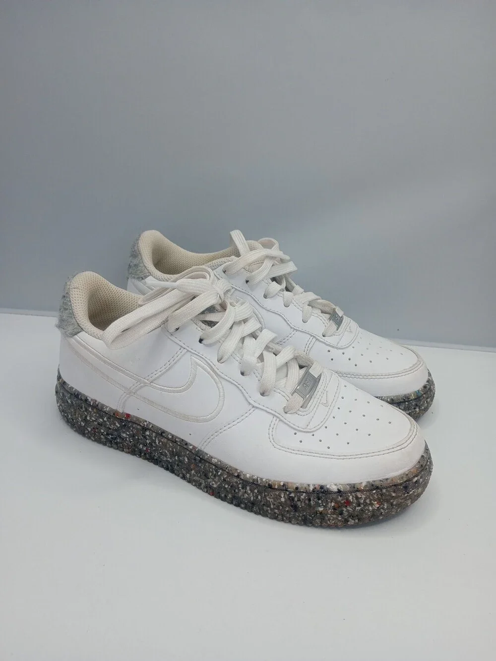 Nike Air Force 1 GS Recycled Wool Pack White Shoes DB2813-100 Youth 4.5 Sneakers
